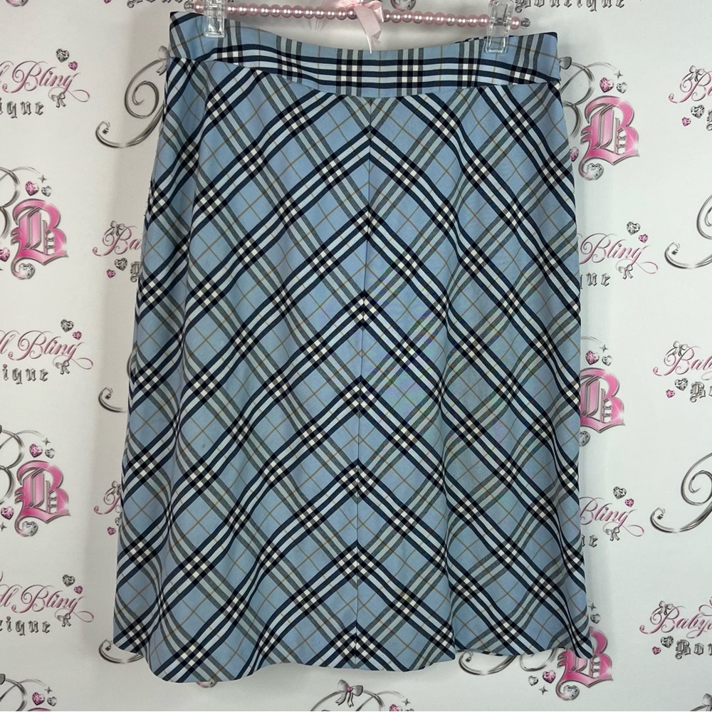 ABS By Allen Schwartz A-Line Skirt Blue brown white Black flowy zip up side